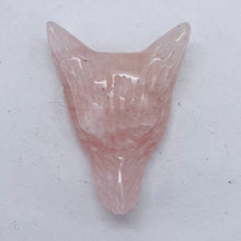 Load image into Gallery viewer, Rose Quartz Carving Wolf Head Pendant Bead | 40x30x10mm | Pink | 1 Bead |