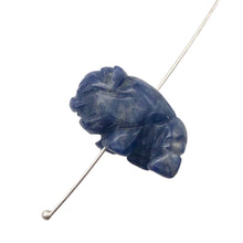 Load image into Gallery viewer, Charge! Sodalite Hand Carved Bison / Buffalo Figurine | 21x14x8mm | Blue White
