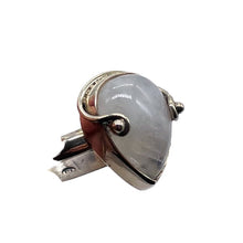 Load image into Gallery viewer, Moonstone Sterling Silver Teardrop Stone Ring | Size 9 | White Blue |