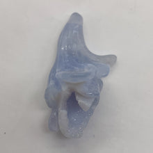 Load image into Gallery viewer, Blue Chalcedony Carved Druzy 50 cts Flower Pendant Bead | 40x25x20mm| Blue White