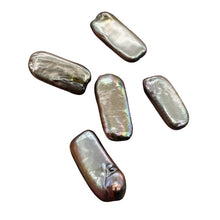 Load image into Gallery viewer, 5 Glamour Platinum FW Rectangle Coin Pearls 9935