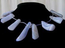 Load image into Gallery viewer, Natural Blue Chalcedony Bead Strand | 663cts | 32x15x13 to 50x16x12mm| 14 Beads|