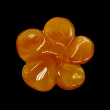 Load image into Gallery viewer, Plumeria! Carved Carnelian Hawaiian Flower Bead | Orange | 25x6mm | 1 Bead |