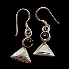 Load image into Gallery viewer, Fabulous Red Garnet Sterling Silver Drop/Dangle Earrings! | 1" Long |