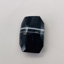 Load image into Gallery viewer, Onyx Flat Faceted Rectangular Pendant Bead | 50x48x14mm | Black White |