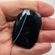 Load image into Gallery viewer, Onyx Flat Faceted Rectangular Pendant Bead | 50x48x14mm | Black White | 1 Bead |