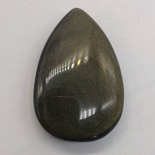 Load image into Gallery viewer, Gold Sheen Obsidian Not Drilled Teardrop Worry Stone | 45x30x12mm | Golden | 1 |
