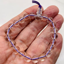 Load image into Gallery viewer, Clear Quartz 7" Strung Strand Round Beads | 8mm | Clear | 21 Beads |