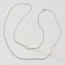 Load image into Gallery viewer, Italian Made 7.4 Grams of Sterling Silver 2mm Rope Chain Necklace | 24&quot; |
