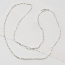 Load image into Gallery viewer, Italian Made 7.4 Grams of Sterling Silver 2mm Rope Chain Necklace | 24" |