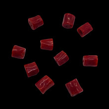Load image into Gallery viewer, Natural AAA Red Coral Branch Tube Beads | 5 to 6 x 4mm | Red | Tube | 10 Beads |