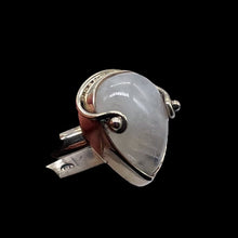 Load image into Gallery viewer, Moonstone Sterling Silver Teardrop Stone Ring | Size 9 | White Blue |