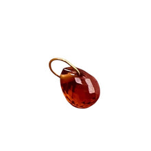 Load image into Gallery viewer, Fiery Orange Sapphire 18K Briolette Bead Pendant | 5x4mm | .7 ct |