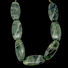 Load image into Gallery viewer, Translucent Flat Squared Oval Nephrite Jade Bead 8" Strand | 18x14x5mm| 7 Beads|