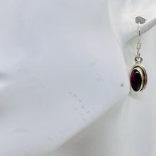 Load image into Gallery viewer, Fabulous Red Garnet Sterling Silver Drop/Dangle Earrings! | 1" Long |