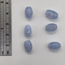 Load image into Gallery viewer, Blue Chalcedony Native Faceted Oval Beads | 7x11mm | Blue | 6 Beads |