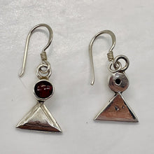 Load image into Gallery viewer, Fabulous Red Garnet Sterling Silver Drop/Dangle Earrings! | 1" Long |