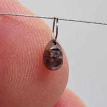 Load image into Gallery viewer, Champagne Diamond Faceted .41ct Briolette Bead | 5x3mm | Red Tint | 1 Bead |