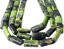 Load image into Gallery viewer, Chartreuse Serpentine 17x15x8mm to 24x14x7mm Jade Bead Strand 109173