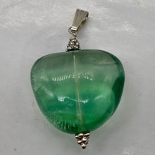 Load image into Gallery viewer, Fluorite Sterling Silver Pendant | 1 1/2" Long | Blue Green | 1 Pendant |
