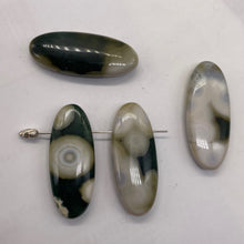 Load image into Gallery viewer, Ocean Jasper Patterned Oval Pendant Beads| 45x18x8mm|White Black Pink| 4 Beads |
