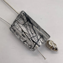 Load image into Gallery viewer, Tourmalinated Quartz Trapezoid Bead - Double Drilled | 23x15x8mm| Clear, Black|