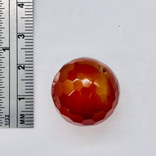 Load image into Gallery viewer, Disco Ball Facet! 18mm Natural Carnelian Bead 7261A