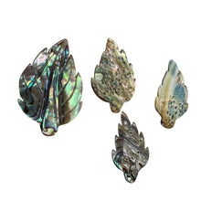 Load image into Gallery viewer, Two Beads of Shimmering Abalone Leaf Pendant Beads 004326A