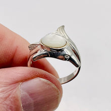 Load image into Gallery viewer, Mother of Pearl Leaping Dolphin Sterling Silver Ring | Size 6 | Silver | 1 Ring|