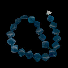 Load image into Gallery viewer, Gemmy Blue Apatite 8x8x4mm Diagonal Drilled Bead Half-Strand | 21 Beads |