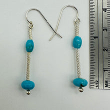 Load image into Gallery viewer, Unique Natural Turquoise & Silver Earrings 6378