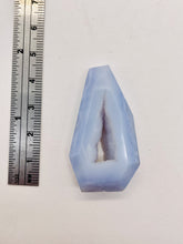 Load image into Gallery viewer, Druzy Blue Chalcedony Designer Pendant Bead | 73cts | 45x24x10 | 1 Bead |