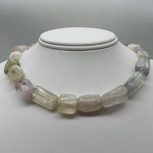 Load image into Gallery viewer, Kunzite 97G Flat Nugget Bead Strand | 23x12x10 to 13x10x9mm| Pink, Green, Clear|