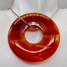 Load image into Gallery viewer, Carnelian Pi Circle Pendant Bead | 66mm | Orange | 2.6" Diameter | 1 Bead |