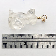 Load image into Gallery viewer, Quartz Dog Pendant Necklace | Semi Precious Stone Jewelry | 14k Pendant