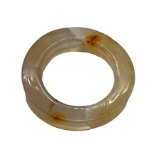 Load image into Gallery viewer, Carnelian Agate Picture Frame Circle Bead | 31x5mm | White Orange |