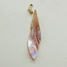 Load image into Gallery viewer, Designer Pink Mussel Shell 14K Gold Filled Pendant | 2 3/4" Long |