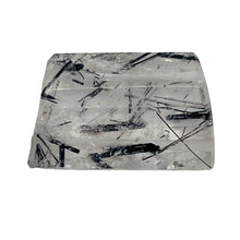 Load image into Gallery viewer, Tourmalinated Quartz Trapezoid Bead - Double Drilled| 21x14x7mm| Clear, Black| 1