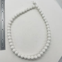 Load image into Gallery viewer, Lava Stone Round Beads 16" Strand | 8mm | White | 46 Beads |