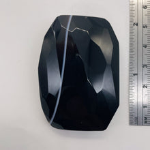 Load image into Gallery viewer, Onyx Flat Faceted Rectangular Pendant Bead | 50x48x14mm | Black White | 1 Bead |