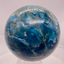 Load image into Gallery viewer, Apatite 295g Meditation Sphere | 2.32" | 58mm | Blue, White | 1 Display Specimen