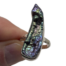 Load image into Gallery viewer, Pearl Sterling Silver Biwa Baroque Ring | Size 7 | Blue Purple | 1 Ring |