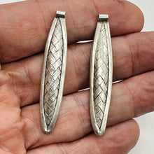 Load image into Gallery viewer, Huge Handmade Silver Woven Leaf Bead 1741