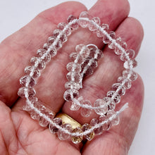 Load image into Gallery viewer, Quartz Clear Faceted Rock Crystal Rondelle Parcel | 8x5mm | Clear | 15 Beads|
