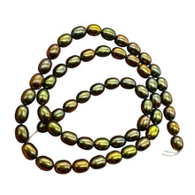 Load image into Gallery viewer, Fresh Water Pearls 16" Strand Potato Pearls | 7x6mm | Rosy Green | 1 Strand |