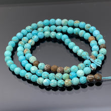 Load image into Gallery viewer, Turquoise Faceted Beads 16 Inch Strand | Round | 4mm | Blue | 100 Beads |