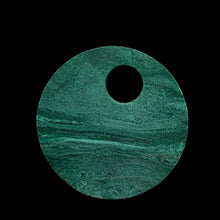 Load image into Gallery viewer, Green African Jade Pi Circle Pendant Bead | 50mm x 4mm | 12mm Hole |