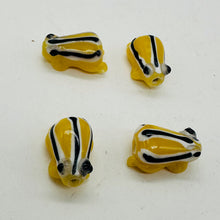 Load image into Gallery viewer, Frog Lampwork Glass Jumping Frog Beads | 17x12x9mm | Canary Yellow | 4 Beads