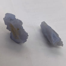 Load image into Gallery viewer, Blue Chalcedony 17g Druzy Nugget Beads| 32x20x11 to 30x24x15mm | Blue | 2 Beads|
