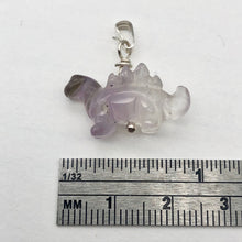 Load image into Gallery viewer, Stegosaurus Dinosaur Amethyst Sterling Silver Pendant | 1 inch long | Purple |